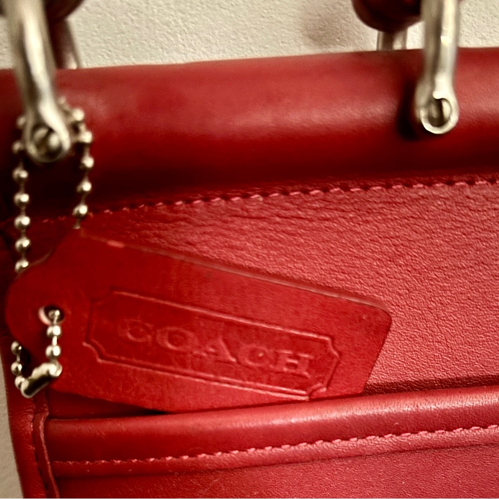 Coach Vibrant Red Leather Bag - Picture 4 of 7